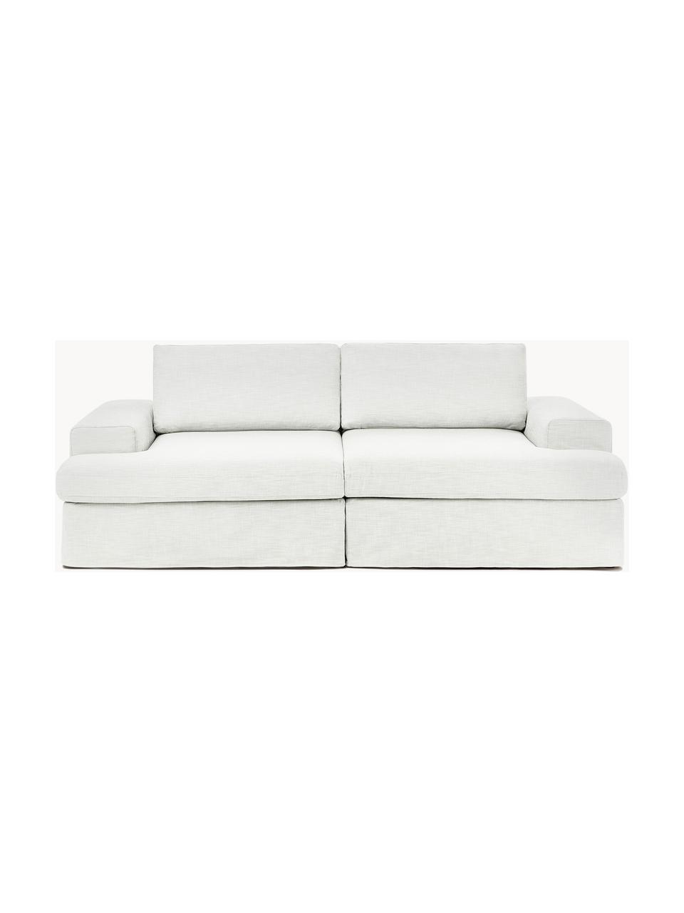 Sofá modular Russell (3 plazas), desenfundable, Tapizado: 100% algodón Alta resiste, Tapizado: relleno de espuma, Estructura: madera contrachapada de p, Patas: plástico Este producto es, Tejido Off White, An 206 x F 103 cm