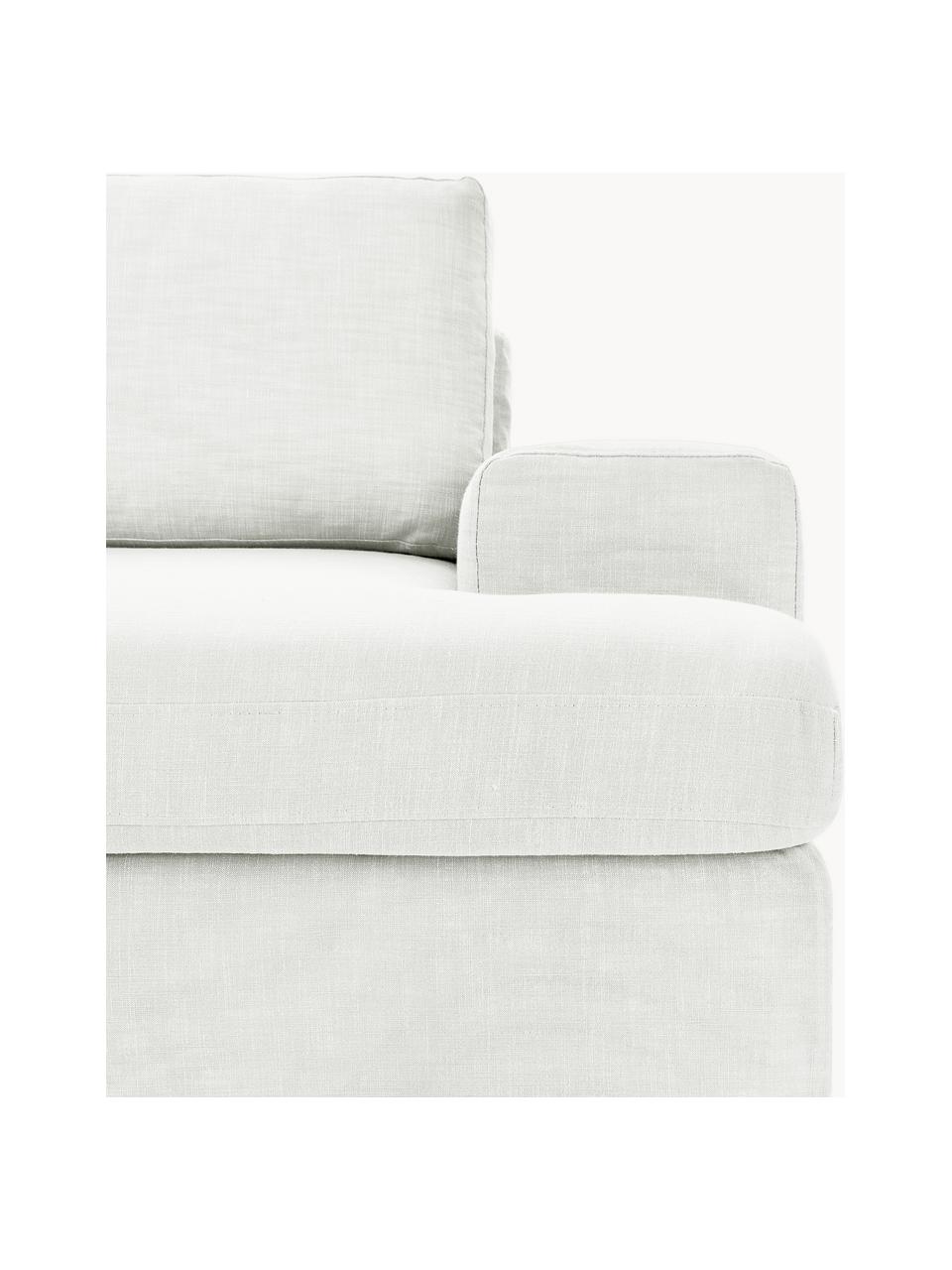 Modulares Sofa Russell (3-Sitzer) mit abnehmbaren Bezügen, Bezug: 100% Baumwolle Der strapa, Gestell: Massives Kiefernholz, Spe, Füße: Kunststoff Dieses Produkt, Webstoff Off White, B 206 x T 103 cm