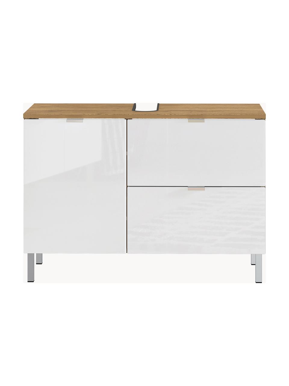 Bad-Unterschrank Sydney mit Schublade, B 80 cm, Holz, Weiß, B 80 x H 56 cm