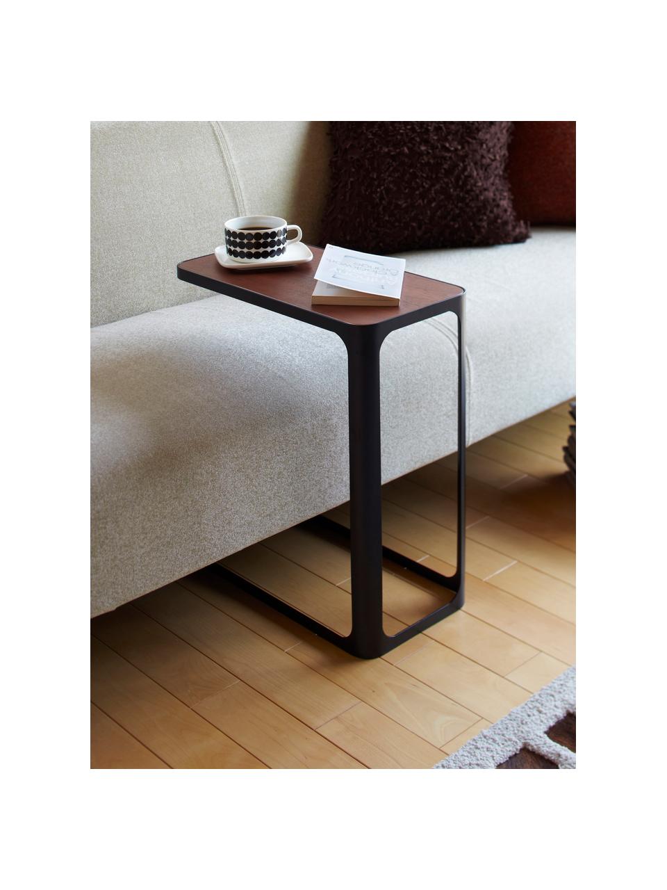 Table d'appoint avec plateau en bois Frame, Noir, bois foncé, larg. 45 x prof. 52 cm