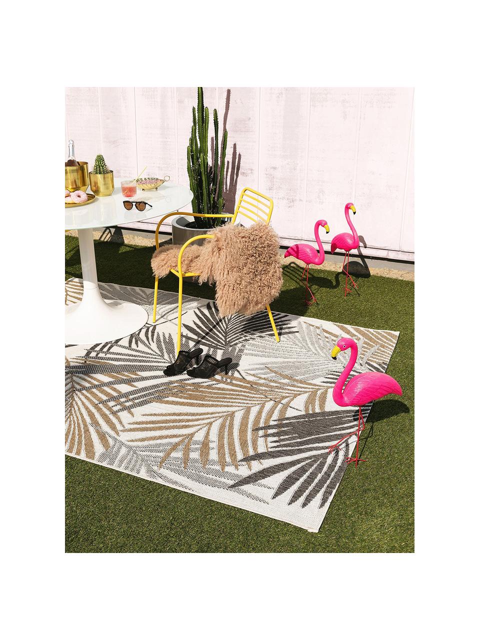 In- & Outdoor-Teppich Cleo mit elegantem Palmenblattmotiv, 90% Polypropylen, 10% Polyester, Schwarz, B 300 x L 400 cm (Größe XL)