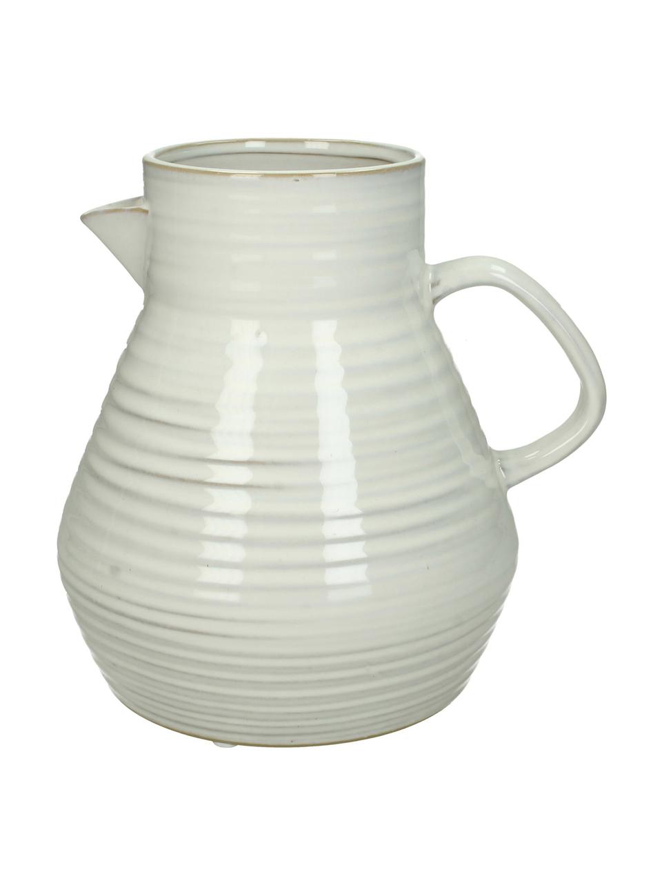 Vase pichet Pitcher, Blanc cassé, beige