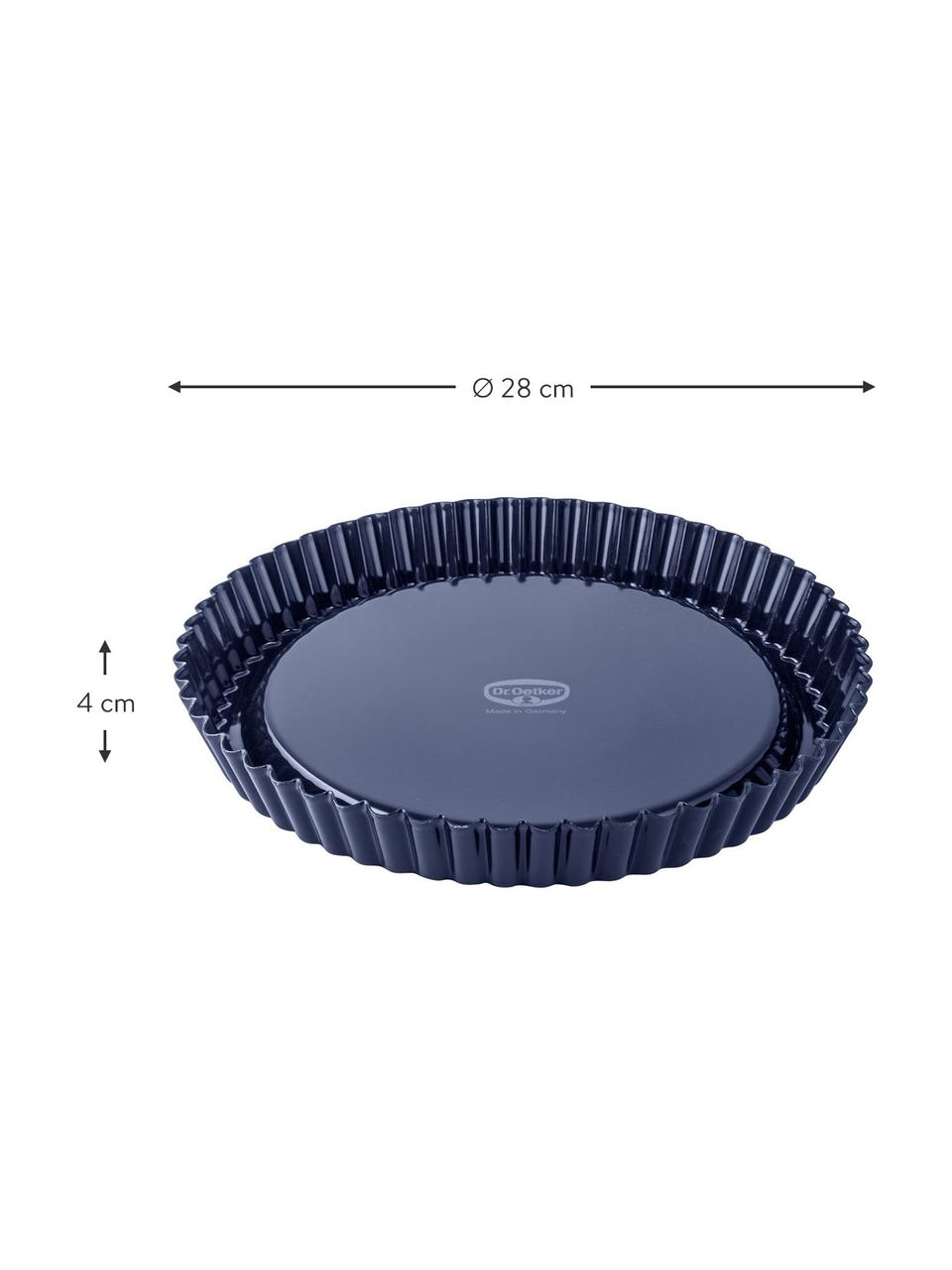 Forma na pečení se smaltovaným povrchem Name, Smaltovaná ocel, Tmavě modrá, Ø 28 cm, V 4 cm