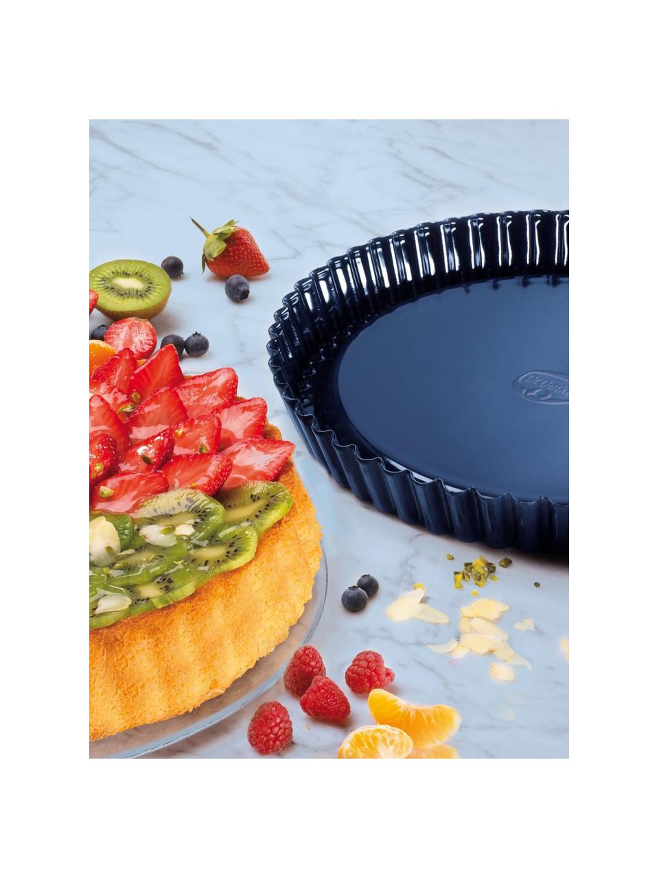 Moule à gâteau émaillée Name, Acier, émaillé, Bleu marine, Ø 28 x haut. 4 cm