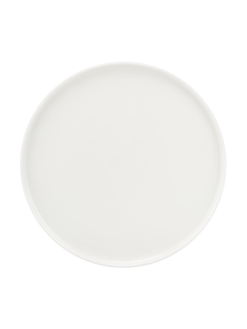 Plato postre de porcelana Oco, 6 uds., Porcelana Fine Bone China (fina de hueso)
Fine Bone China es una pasta de porcelana fosfática que se caracteriza por su brillo radiante y translúcido., Marfil, Ø 21 cm