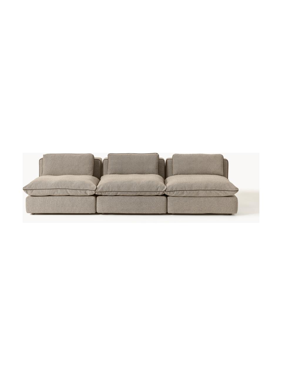 Sofa modułowa XL Felix (3-osobowa), Tapicerka: 100% poliester Dzięki tka, Nogi: tworzywo sztuczne Ten pro, Greige tkanina, B 300 x T 140 cm