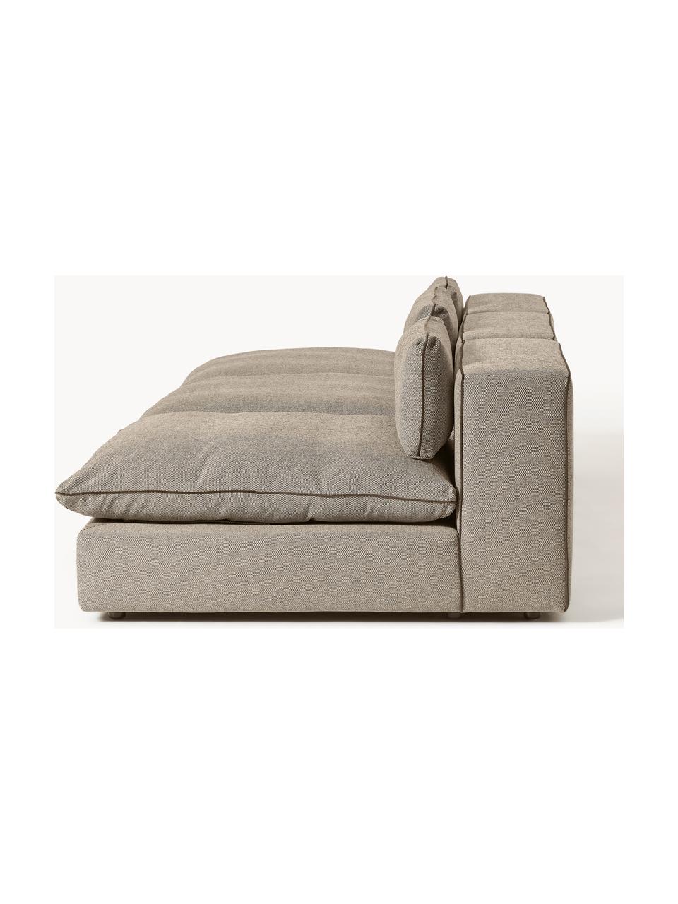 Modulares XL-Sofa Felix (3-Sitzer), Bezug: 100 % Polyester Der strap, Gestell: Massives Kiefern- und Fic, Webstoff Greige, B 300 x T 140 cm