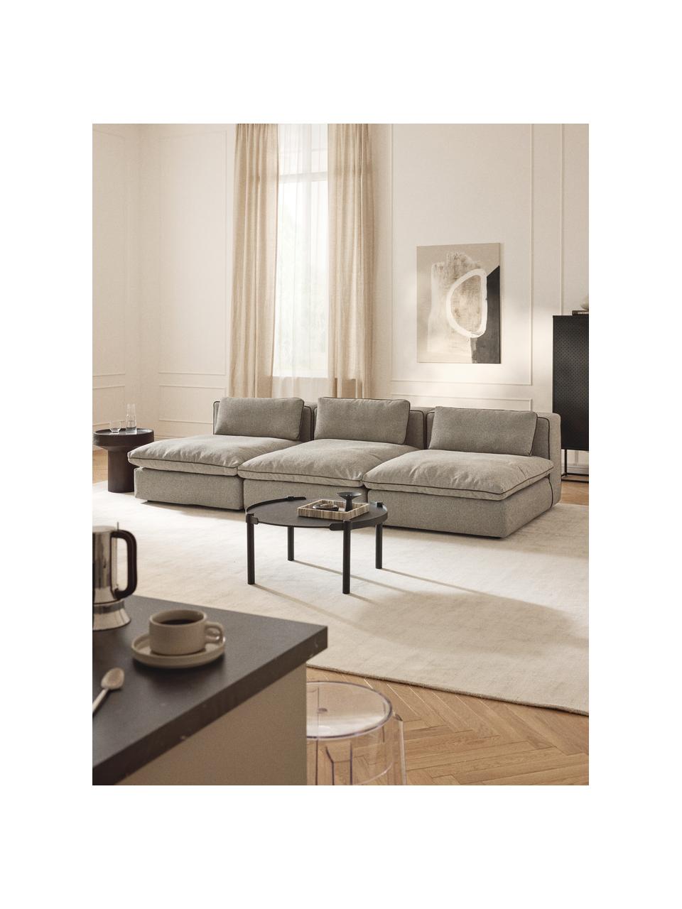 Modulares XL-Sofa Felix (3-Sitzer), Bezug: 100 % Polyester Der strap, Gestell: Massives Kiefern- und Fic, Webstoff Greige, B 300 x T 140 cm