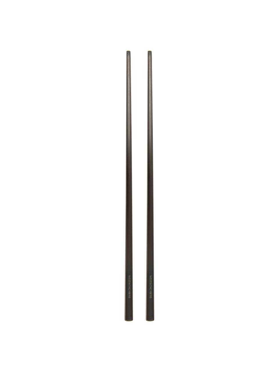 Jídelní hůlky Shine, 2 páry, Nerezová ocel

Příbory jsou vyrobeny z nerezové oceli. Jsou pevné, nerezaví a jsou odolné vůči bakteriím., Matná černá, D 23 cm