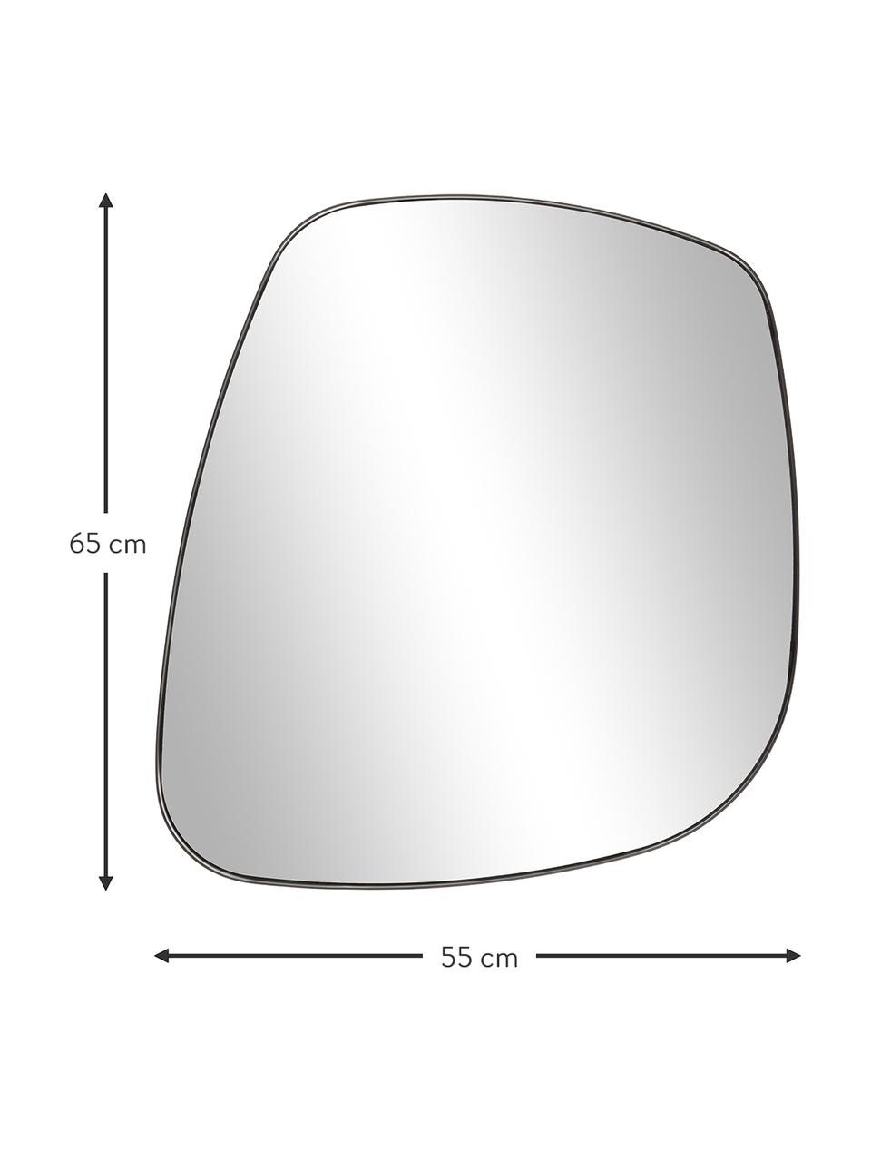 Nástěnné zrcadlo Oiva, Černá, Š 55 cm, V 65 cm