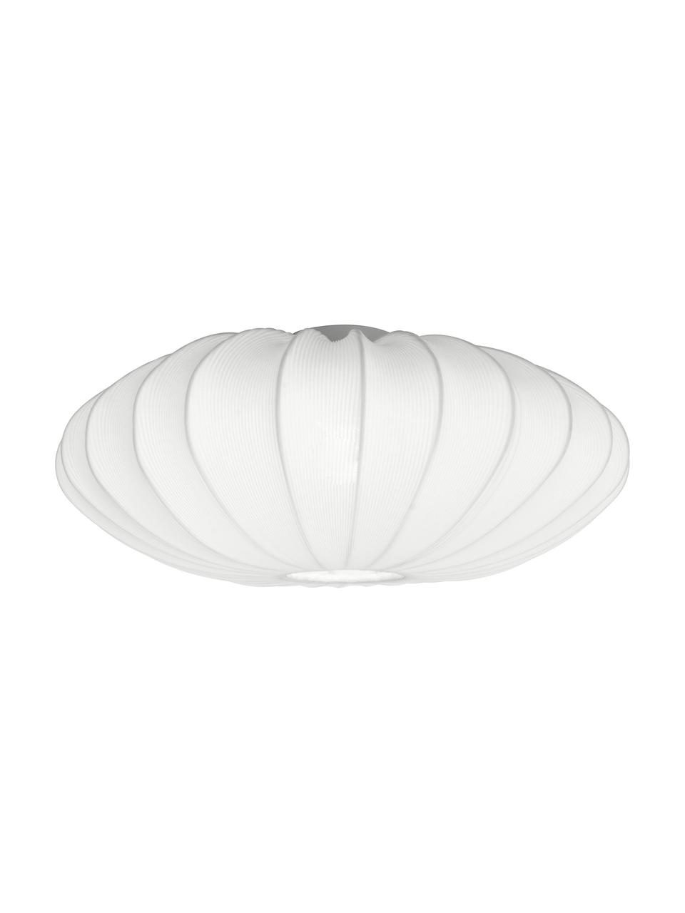 Lampa sufitowa z tkaniny Mamsell, Biały, Ø 55 x W 26 cm