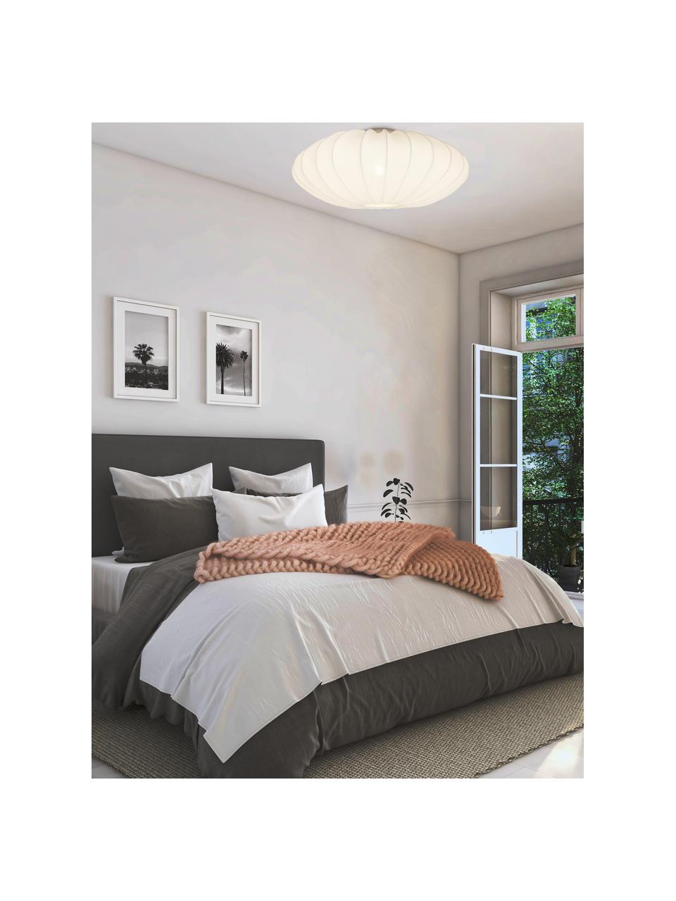 Lampa sufitowa z tkaniny Mamsell, Biały, Ø 55 x W 26 cm
