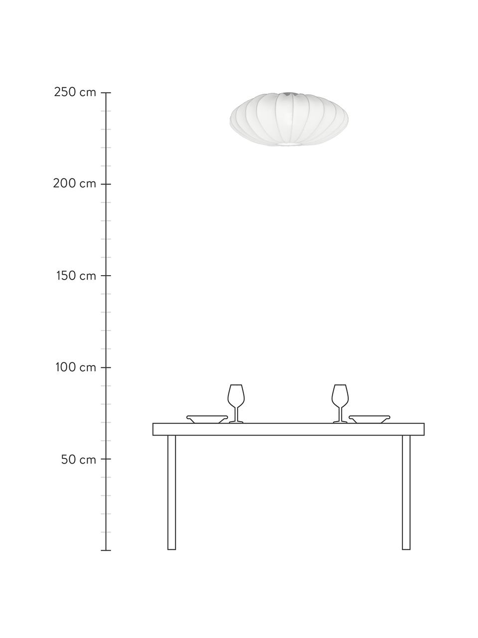 Lampa sufitowa z tkaniny Mamsell, Biały, Ø 55 x W 26 cm