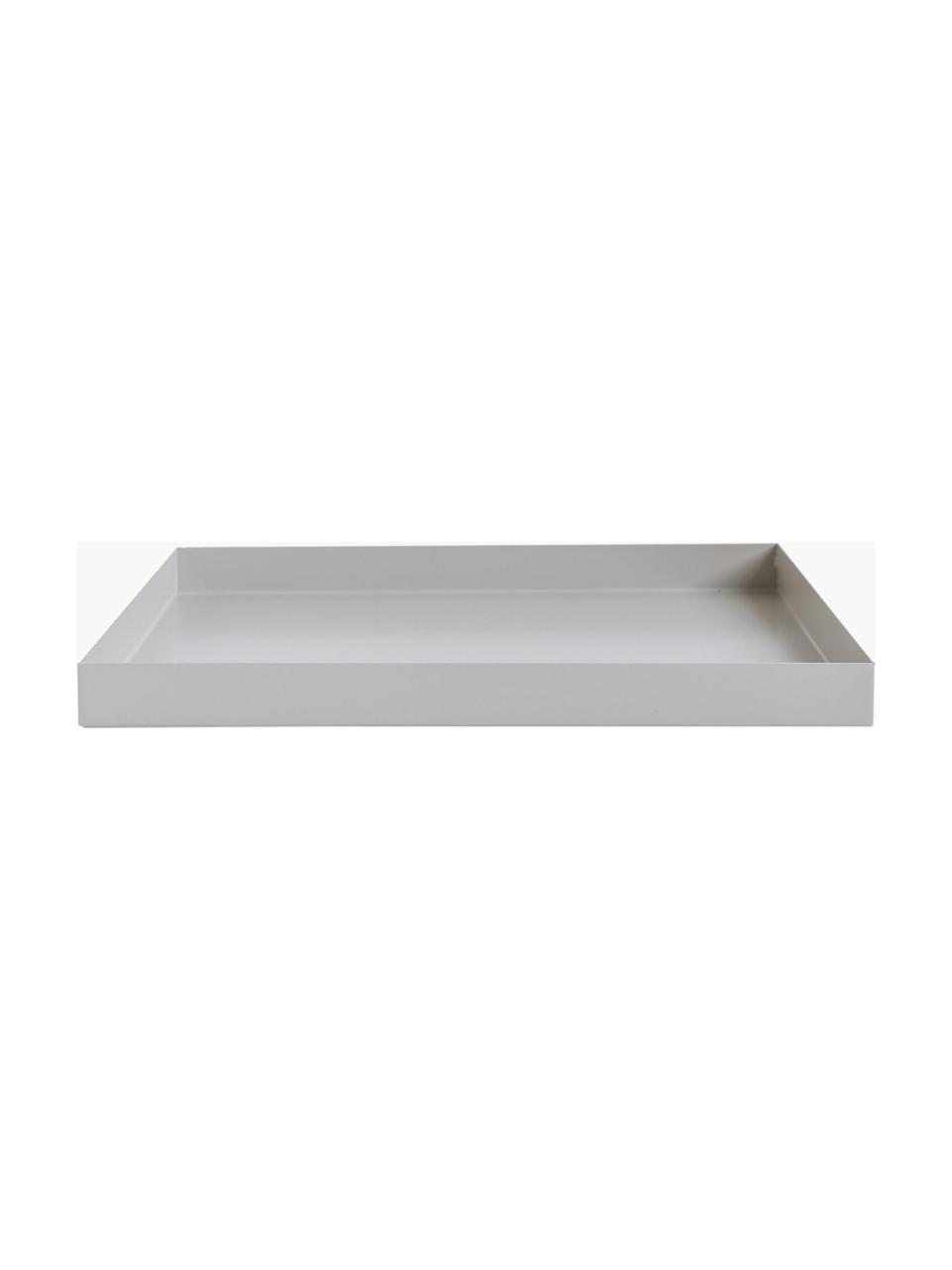 Bandeja decorativa Tray, Acero inoxidable, pintura en polvo, Gris claro, L 50 x An 18 cm