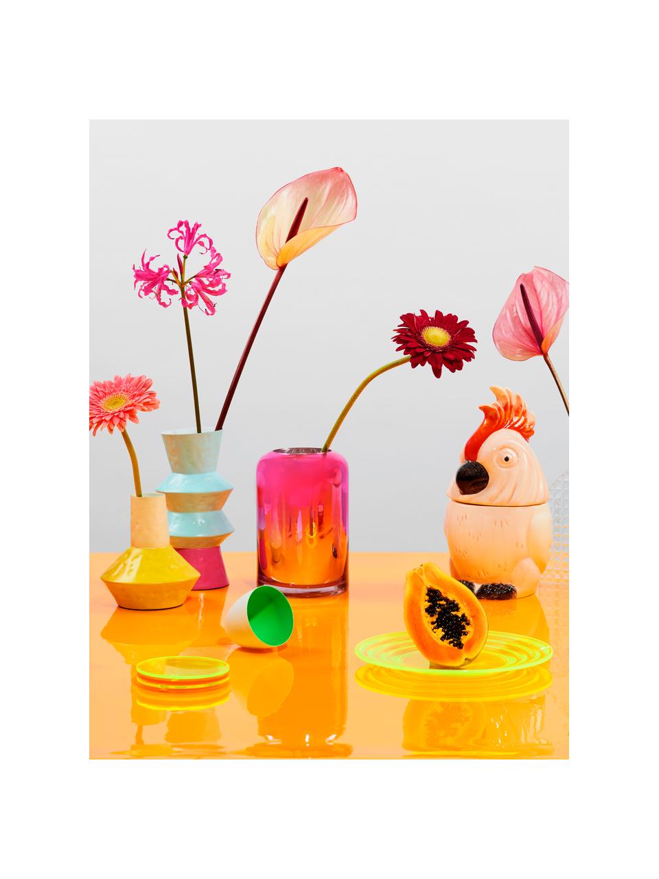 Ensemble de sous-verre Neon, 4 pièces, Jaune, vert, orange, rose