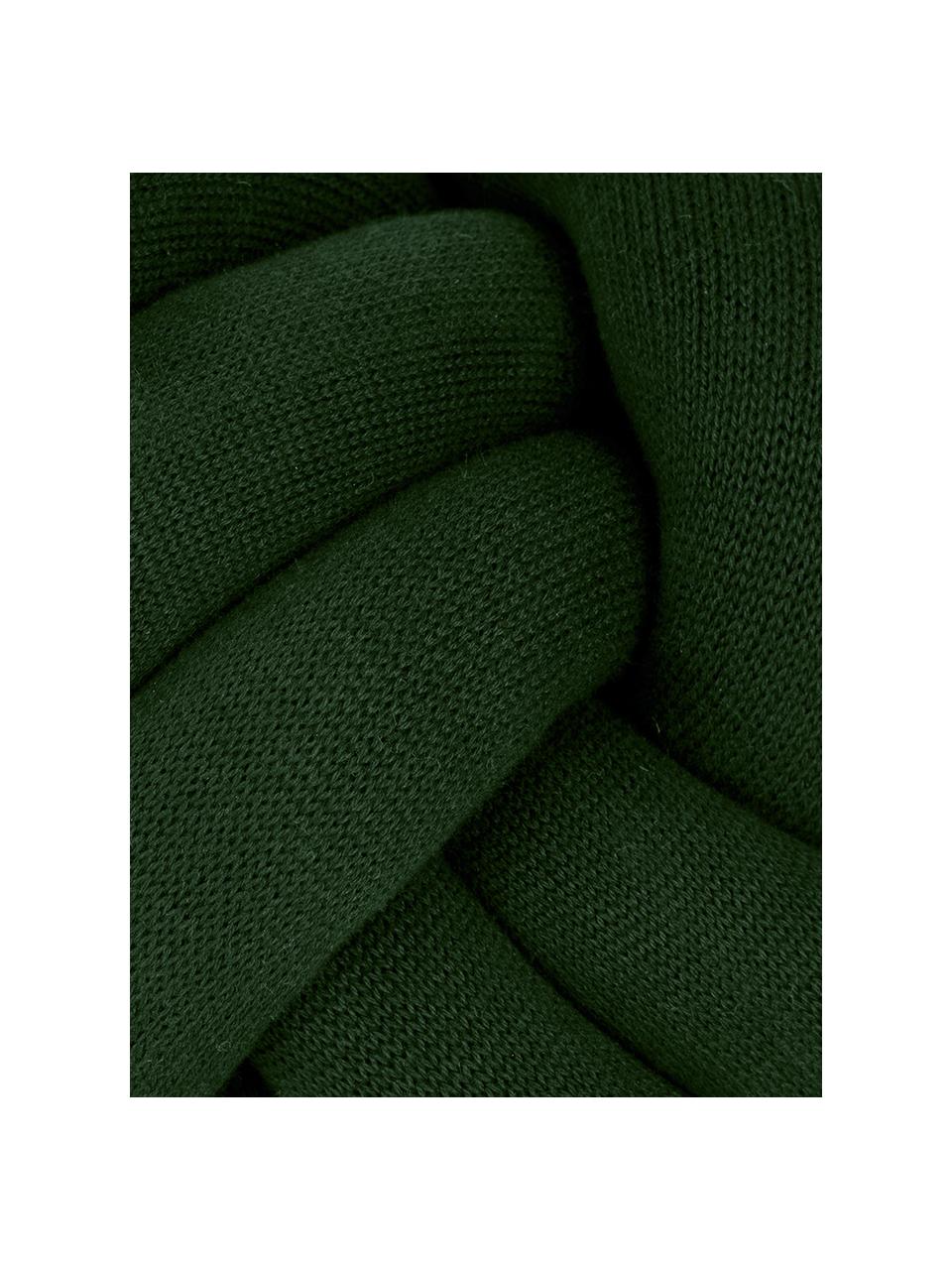 Cuscino verde scuro Twist, Verde scuro, Ø 30 cm