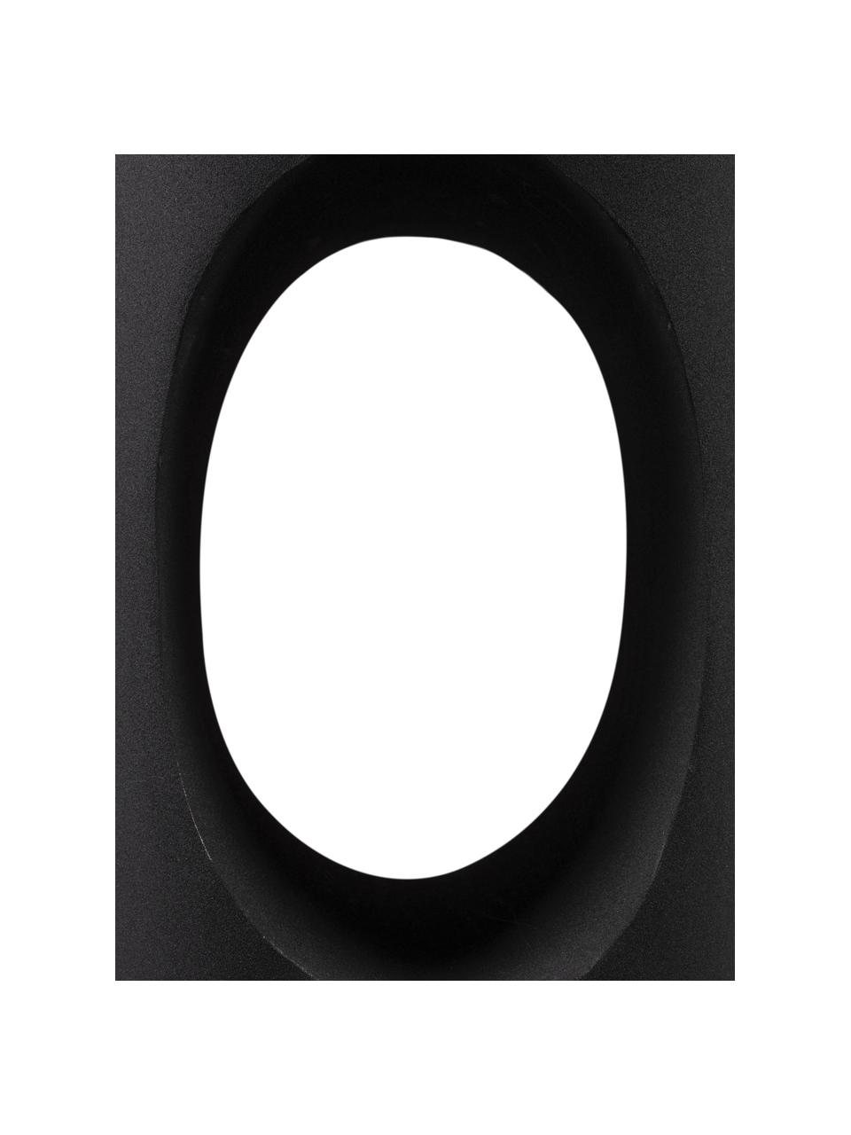 Okrúhly kovový pomocný stolík Sai, Kov s práškovým náterom, Čierna, Ø 30 x V 56 cm