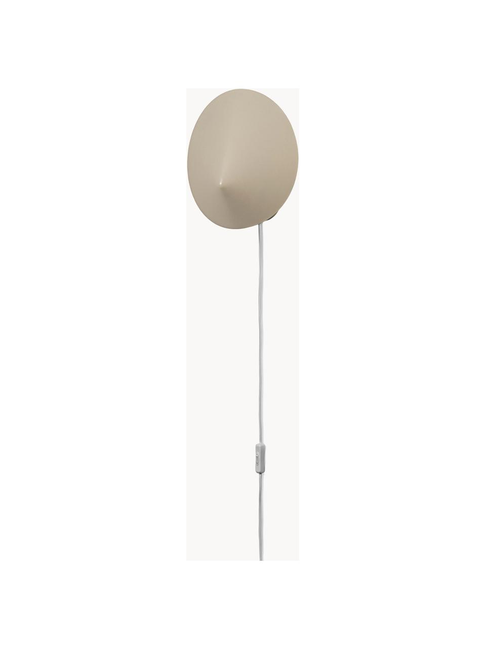 Spot mural avec prise secteur Arum, orientable, Beige clair, larg. 26 x haut. 29 cm