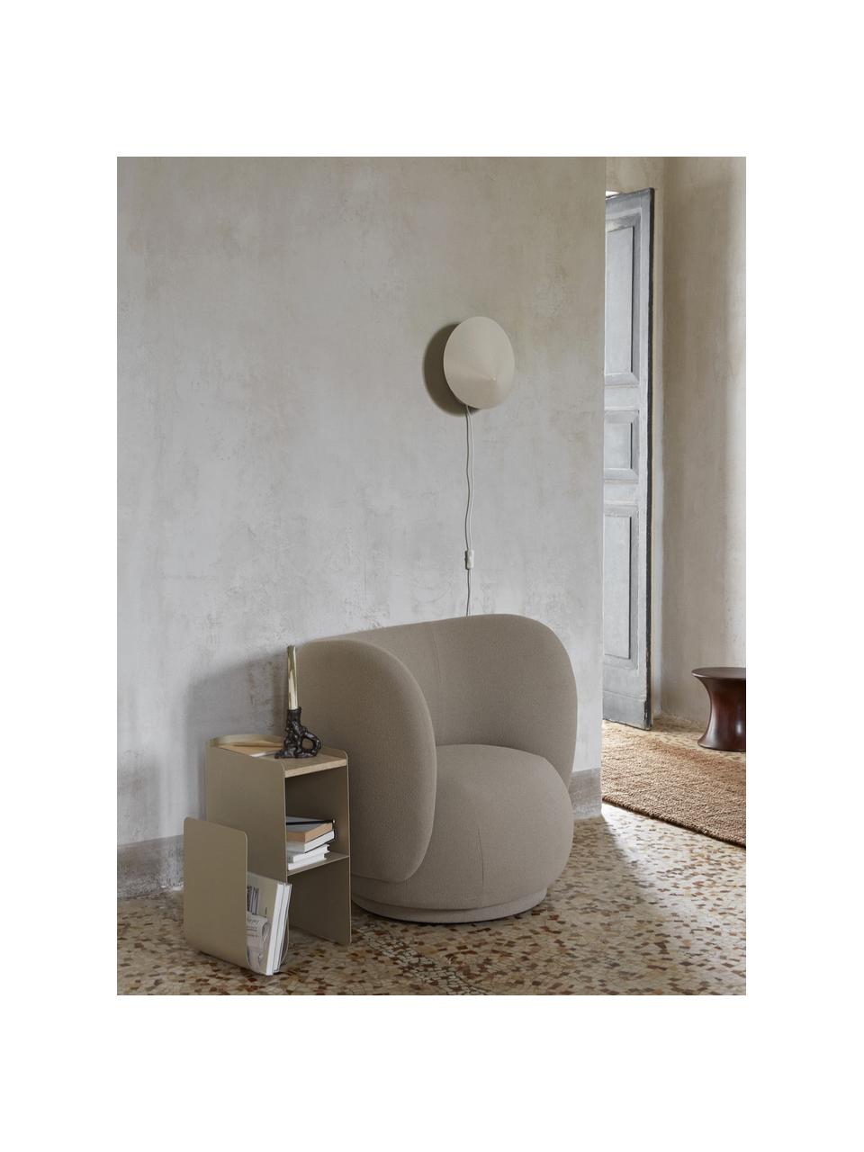 Spot mural avec prise secteur Arum, orientable, Beige clair, larg. 26 x haut. 29 cm