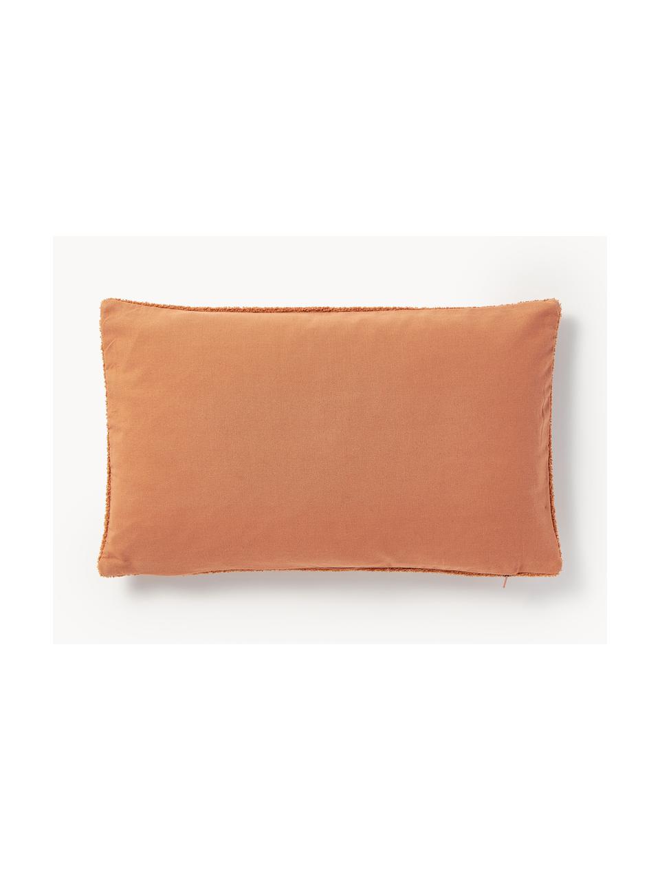 Winterkussenhoes Janara met opschrift, 100% katoen, Oker, wit, B 30 x H 50 cm