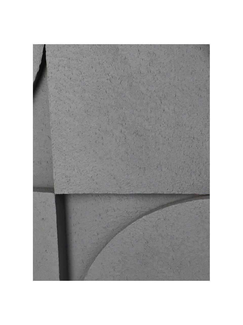 Decoración de pared Meldiva, Poliresina, Gris oscuro, An 30 x Al 40 cm