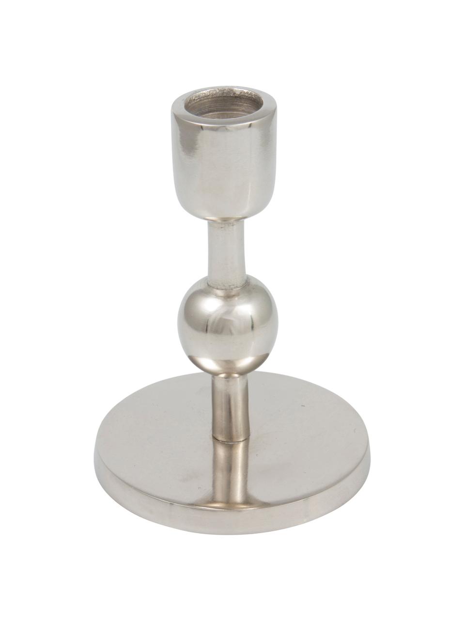 Kerzenhalter Edgar, Aluminium, Silberfarben, Ø 9 x H 13 cm