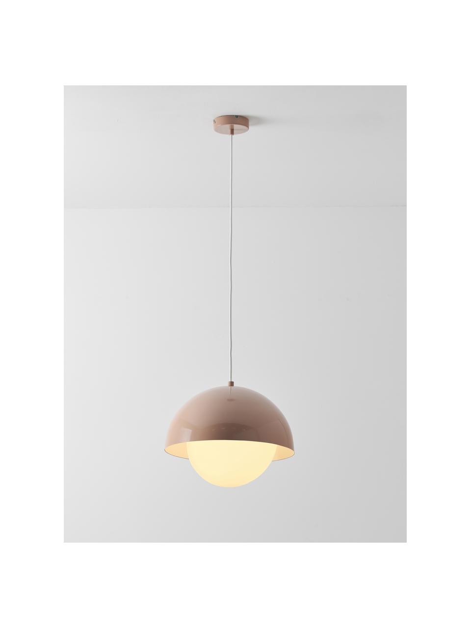 Suspension Lucille, Blanc, rose, Ø 35 x haut. 30 cm
