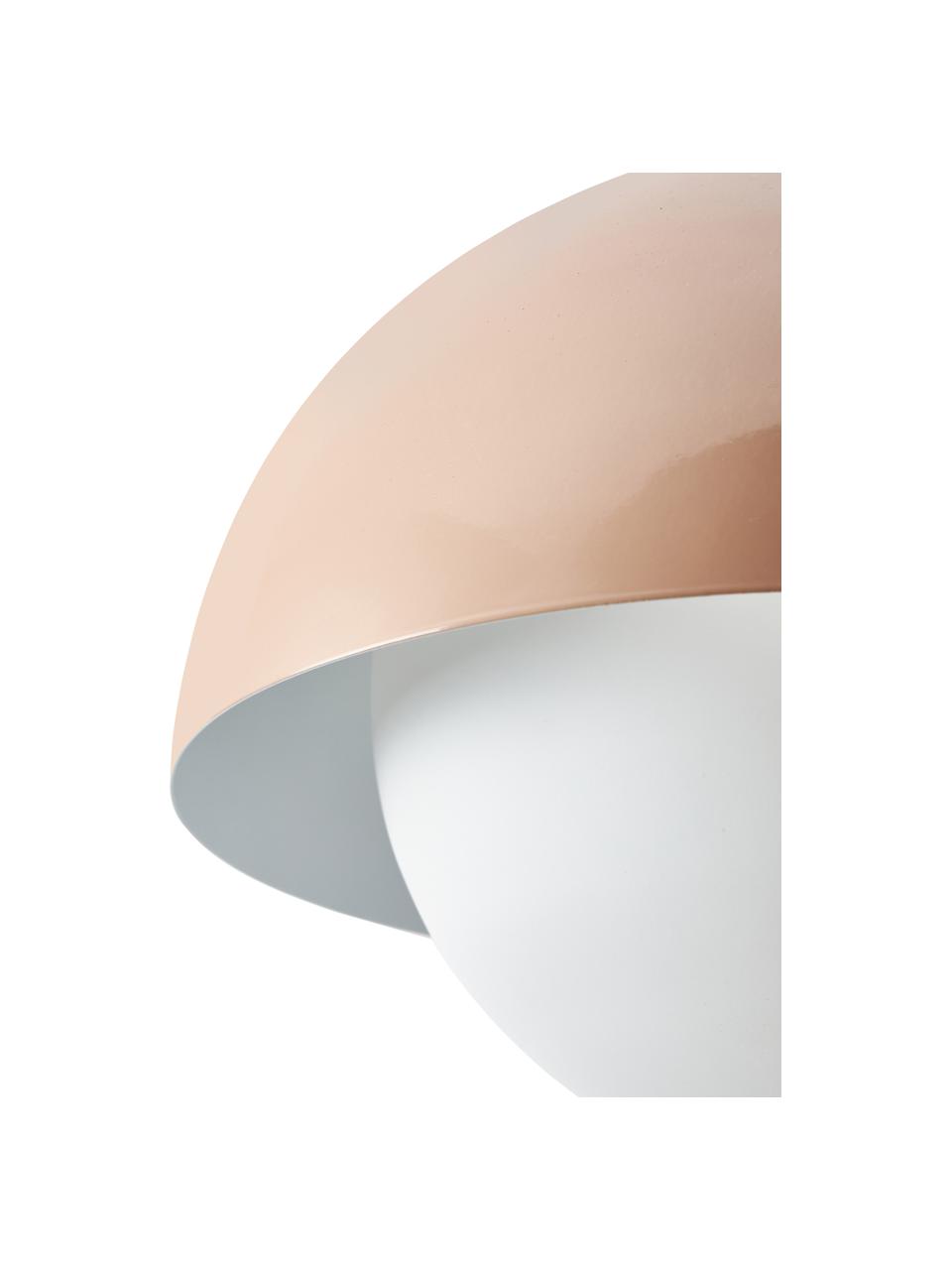 Lampada a sospensione Lucille, Baldacchino: metallo, spazzolato, Bianco, rosa, Ø 35 x Alt. 30 cm