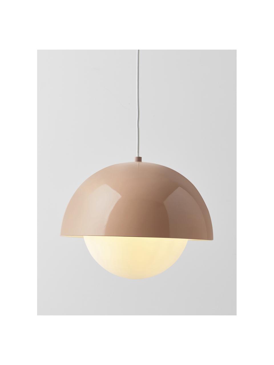 Hanglamp Lucille, Wit, abrikoos, Ø 35 x H 30 cm