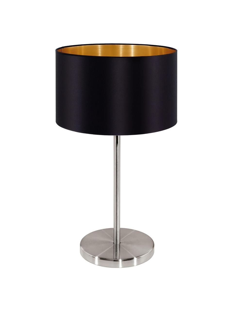 Lampada da tavolo Jamie, Nero, argentato, Ø 23 x Alt. 42 cm