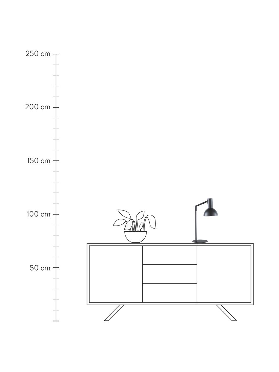 Tafellamp Bobi in industrieel design, Lampenkap: gepoedercoat metaal, Lampvoet: gepoedercoat metaal, Zwart, Ø 13 x H 42 cm