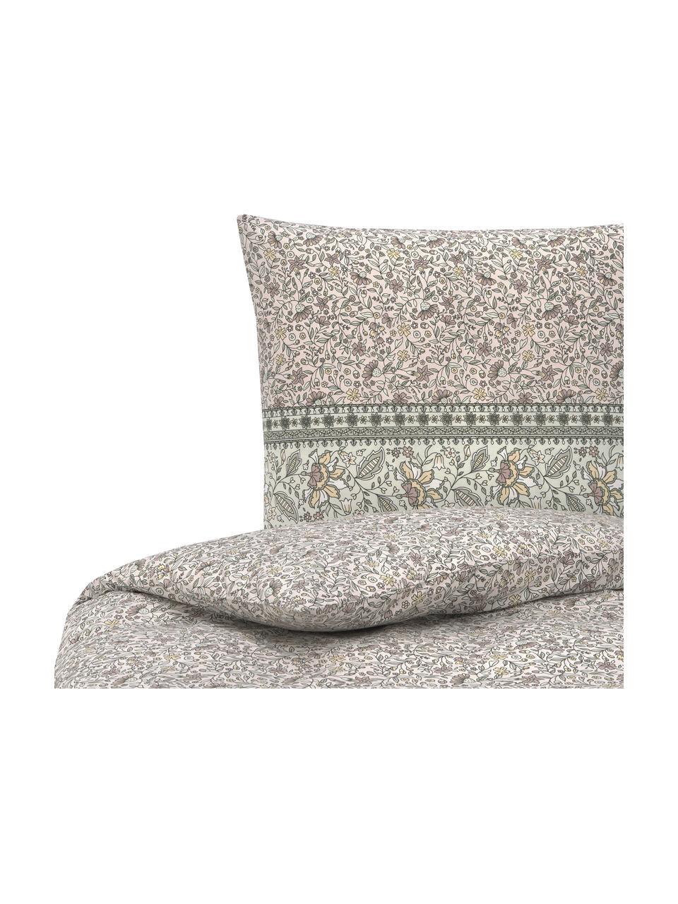 Ropa de cama de algodón ecológico tejido renfrocé Estelle, Multicolor, Cama 135/140 cm (200 x 200 cm), 3 pzas.