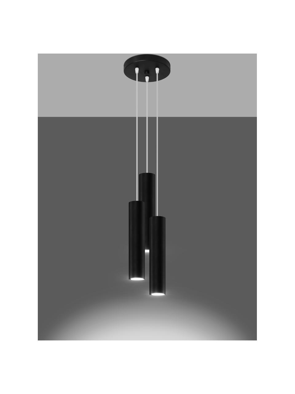 Handgemaakte hanglamp Castro, Zwart, Ø 20 cm