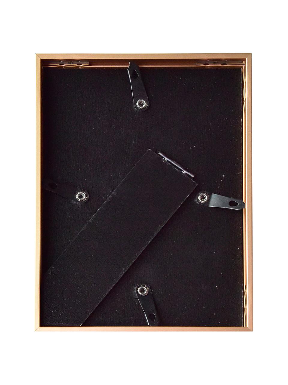 Cornice nera opaca Accent, Cornice: alluminio rivestito, Retro: Pannello di fibra a media, Nero, 10 x 15 cm