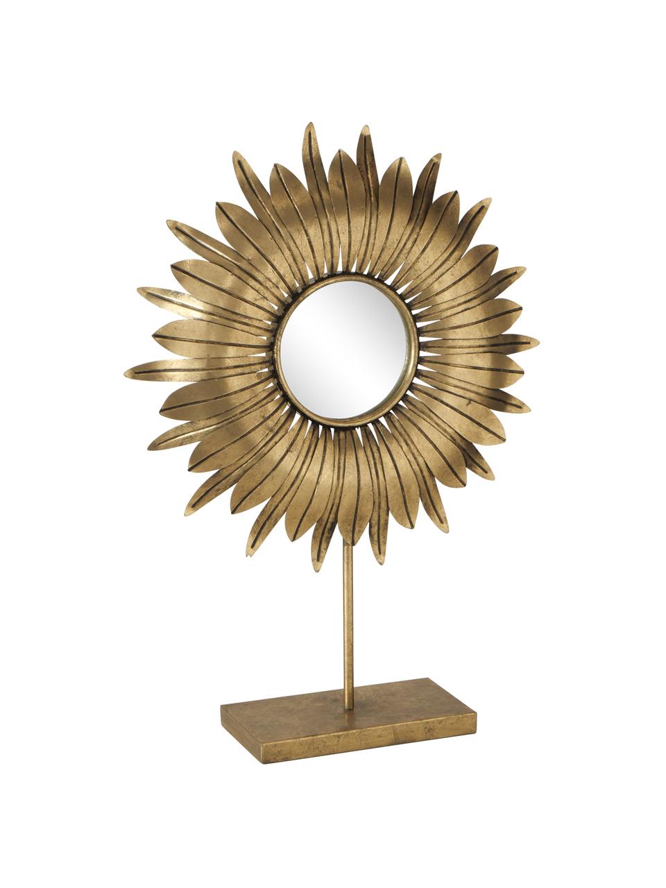 Dekoracja Oro, Metal, szkło lustrzane, Odcienie mosiądzu, S 43 x W 61 cm