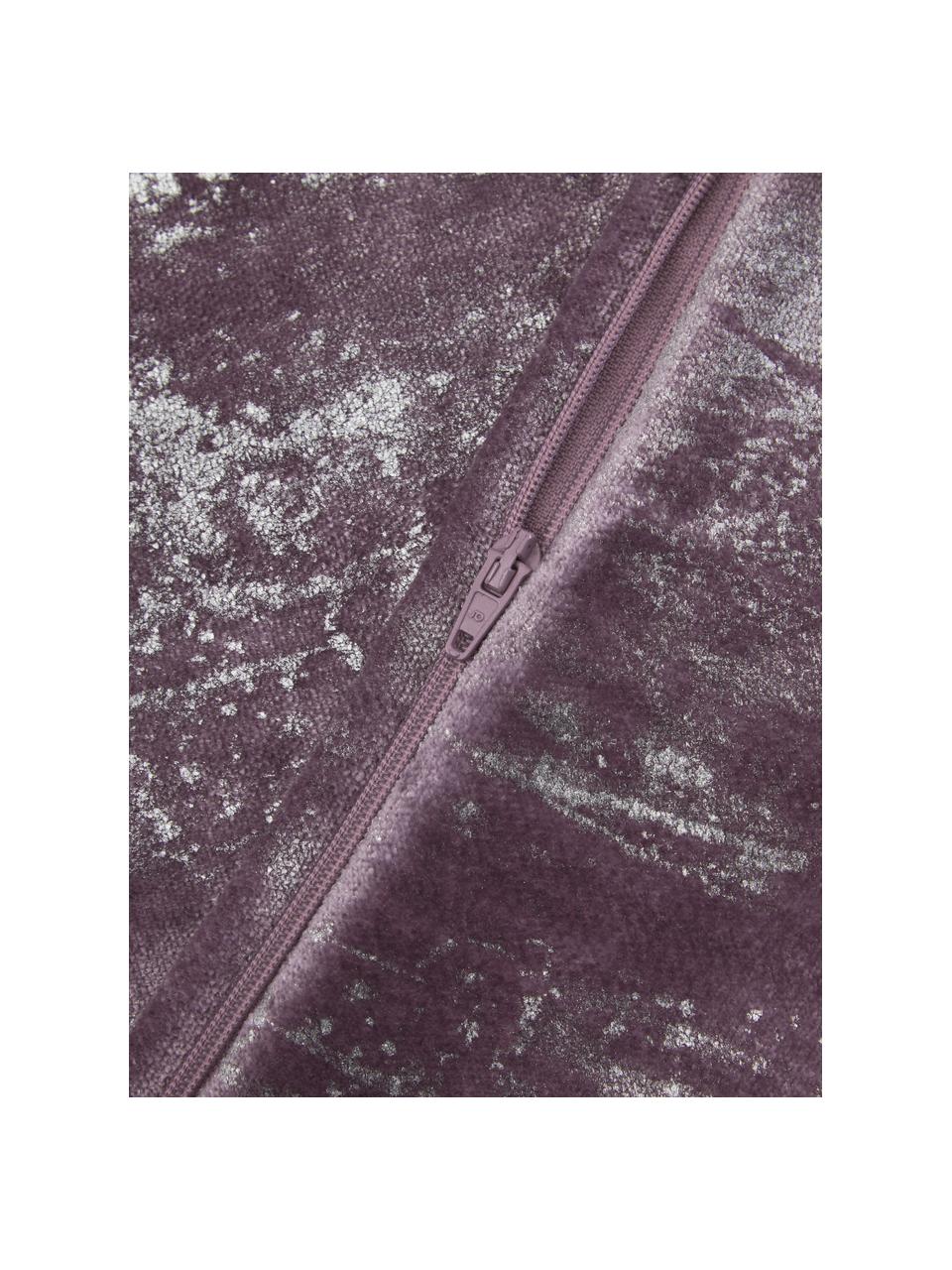 Poszewka na poduszkę z aksamitu Shiny, 100% aksamit poliestrowy, Blady różowy, lśniący, S 40 x D 40 cm
