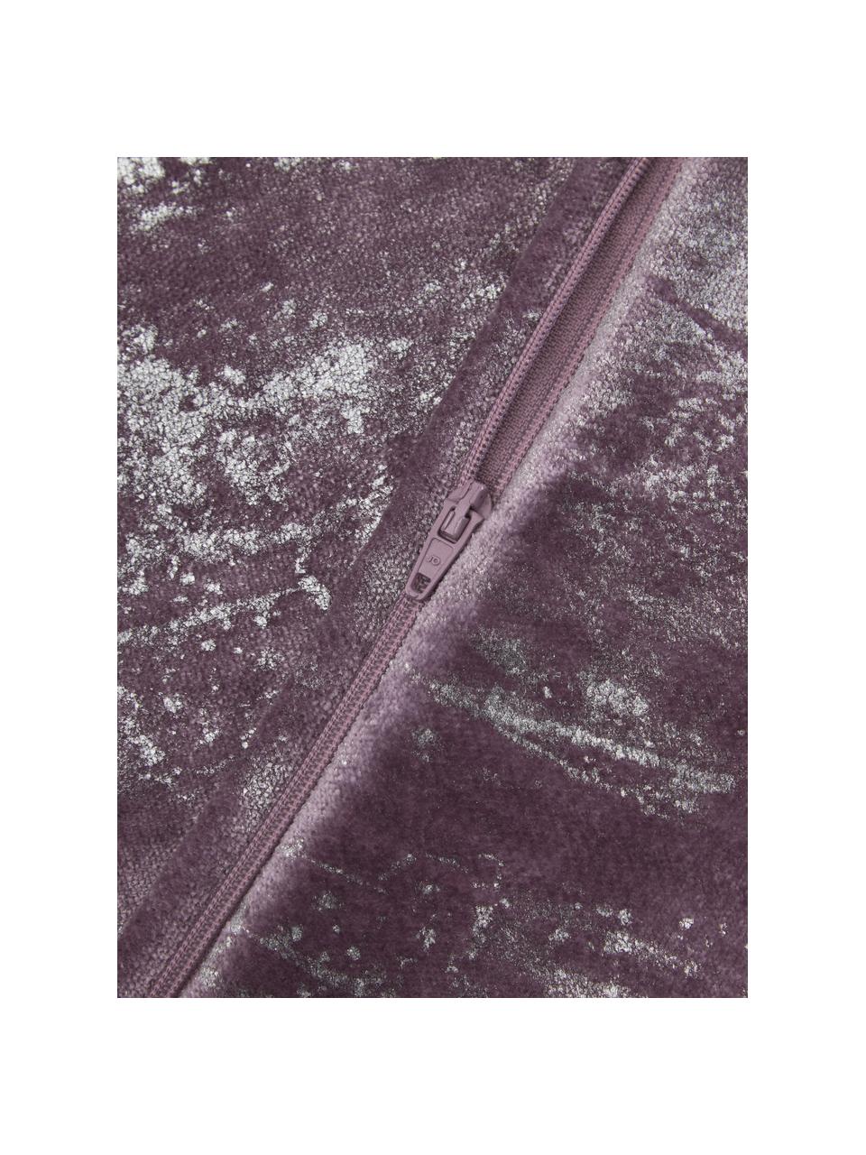 Zamatový poťah na vankúš  s trblietavým vintage vzorom Shiny, 100 % polyesterový zamat, Bledoružová, trblietavá, Š 40 x D 40 cm