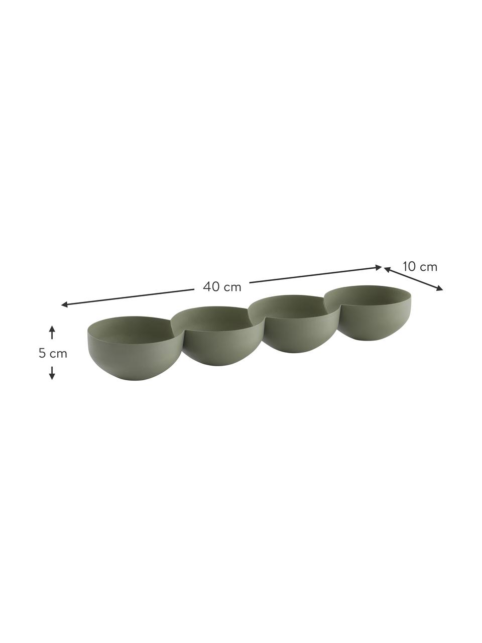 Miska na dip Lola, Potažený hliník, Tmavě zelená, Š 40 cm, V 5 cm