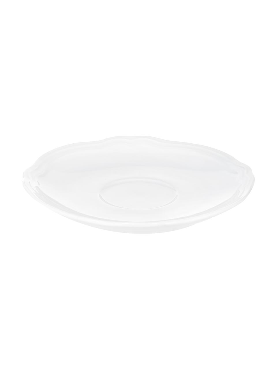 Sous-tasse porcelaine Opera, 6 pièces, Blanc