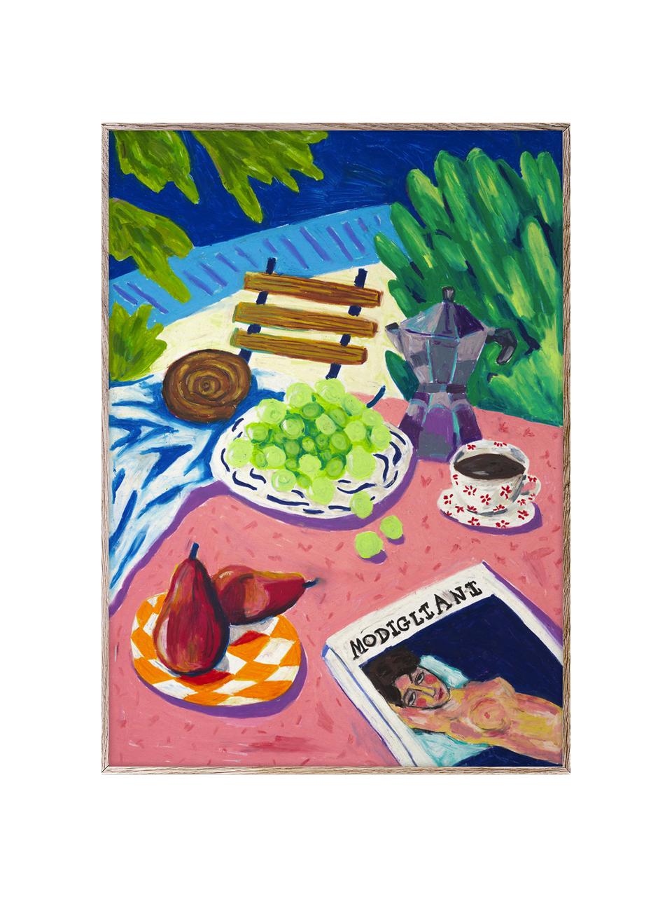 Poster Modigliani in the Garden, Cartoncino opaco da 210 g firmato Hahnemühle, stampa digitale con 10 colori resistenti ai raggi UV, Multicolore, Larg. 30 x Alt. 40 cm