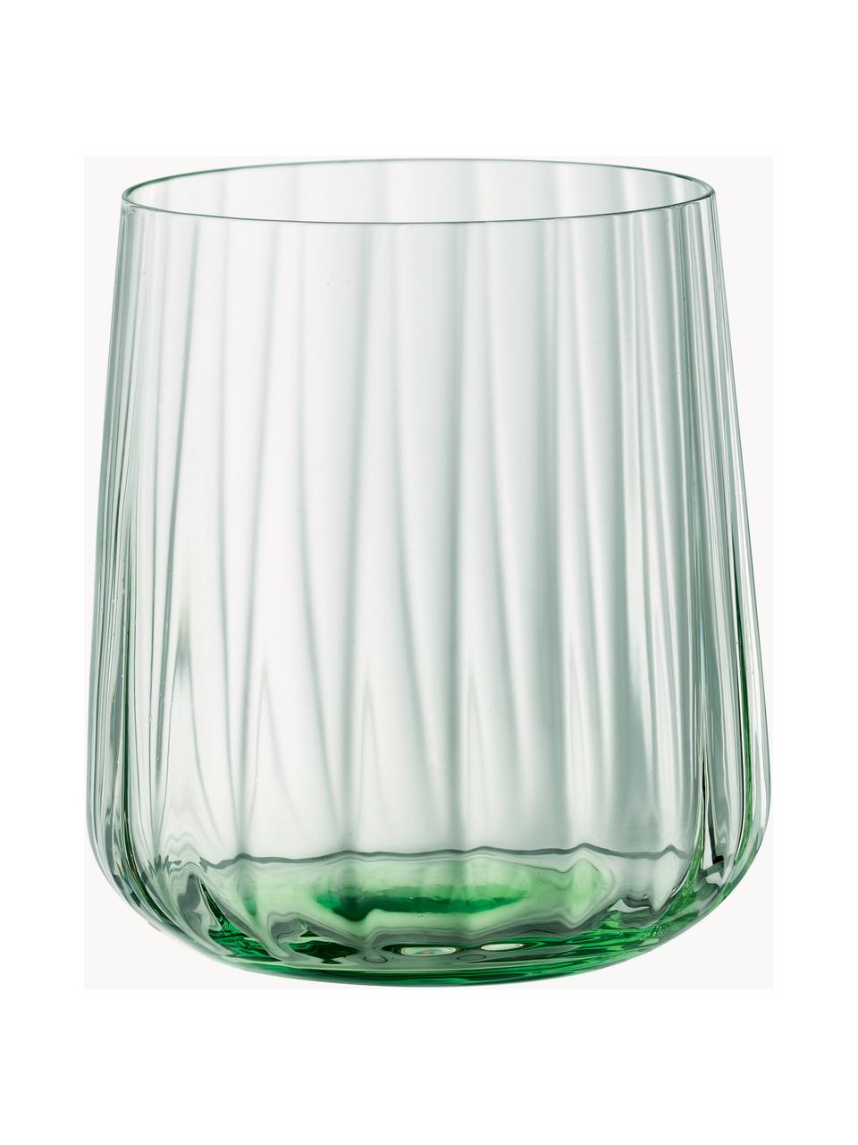 Kristall-Gläser Lifestyle, 2 Stück, Kristallglas, Grün, Ø 8 x H 9 cm, 340 ml