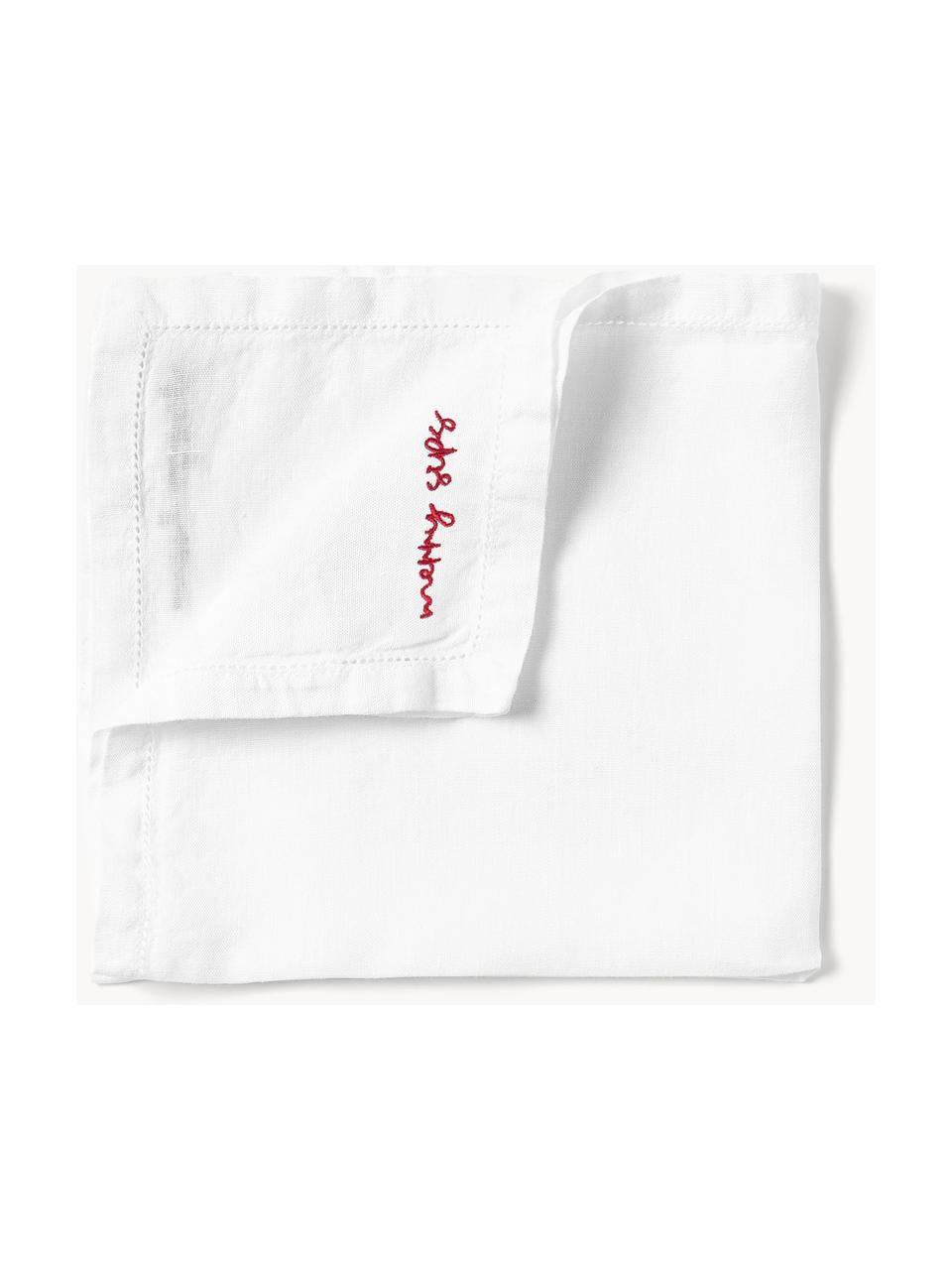 Serviettes en lin avec slogan Alari, 4 pièces, 100 % pur lin, certifié European Flax

Le matériau est certifié STANDARD 100 OEKO-TEX®, 4854CIT, CITEVE, Blanc cassé, rouge, larg. 45 x long. 45 cm