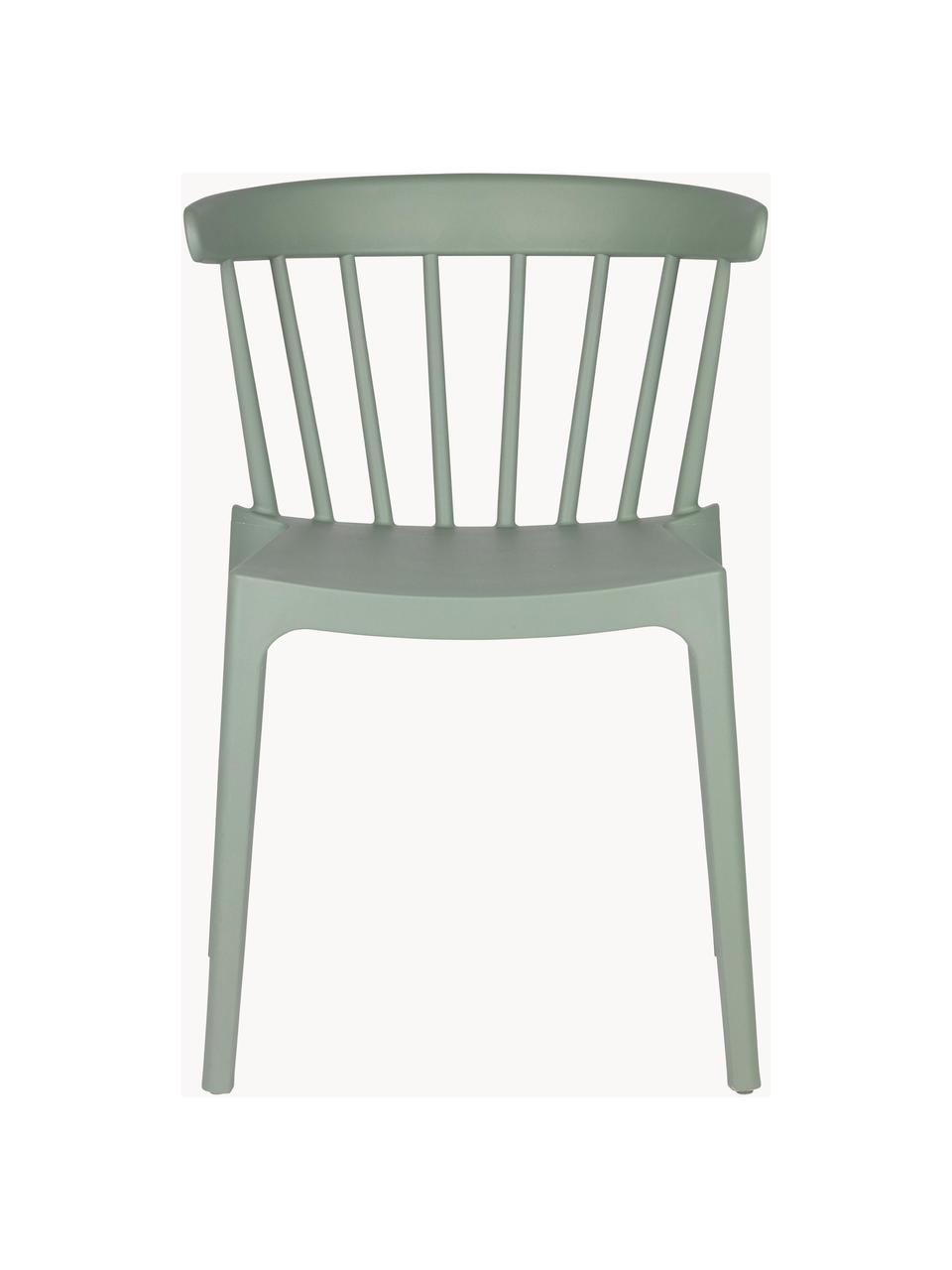 Chaise de jardin empilable Bliss, Polypropylène, Vert sauge, larg. 52 x prof. 53 cm
