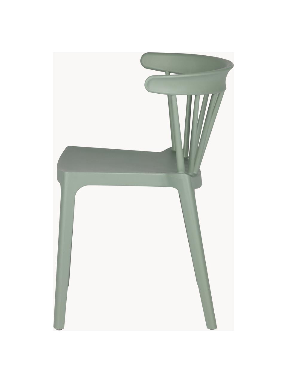 Silla para exterior apilable Bliss, Polipropileno, Verde salvia, An 52 x F 53 cm