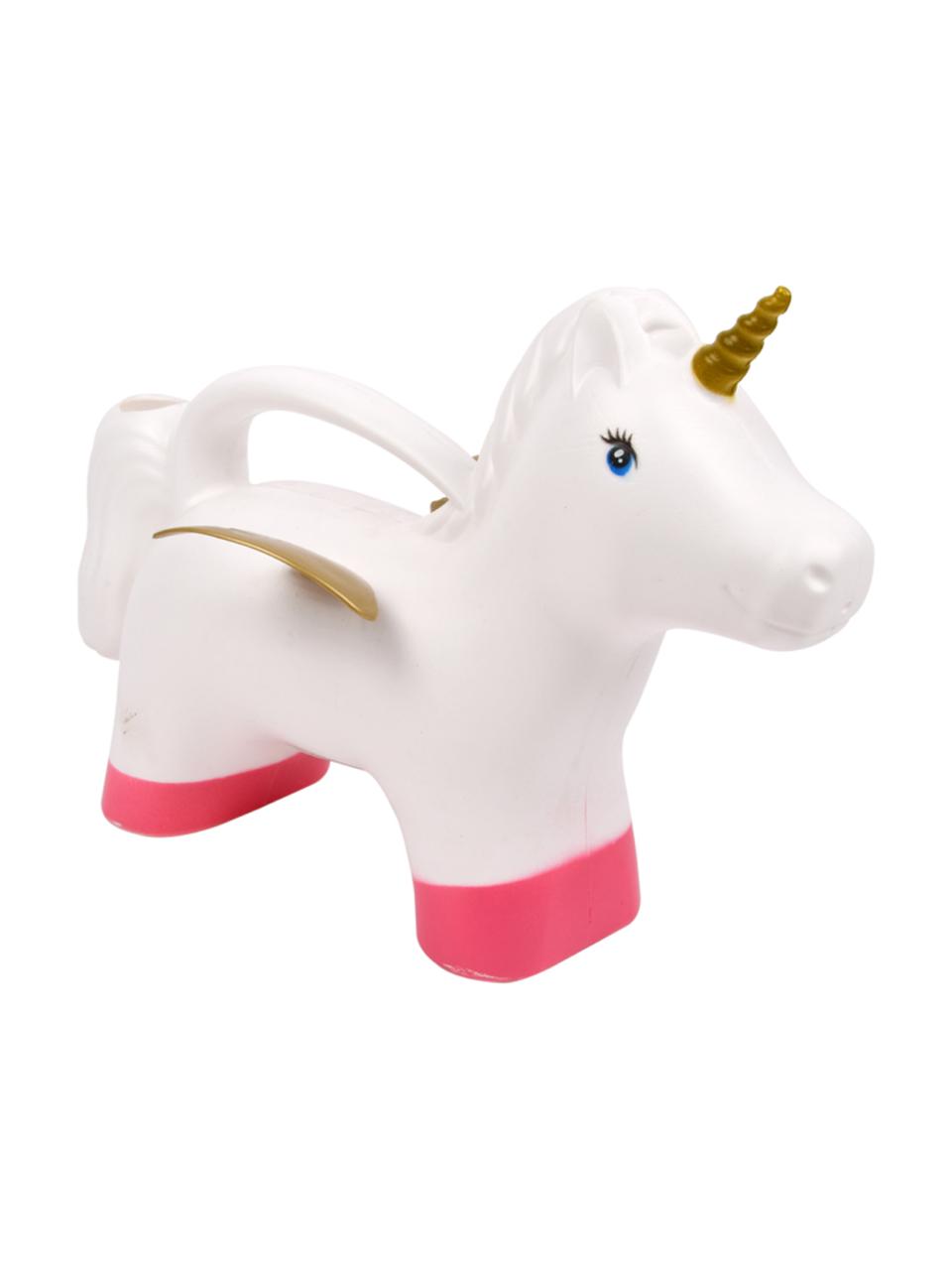 Annaffiatoio Einhorn, Materiale sintetico, Bianco, rosa, marrone, Larg. 33 x Alt. 24 cm