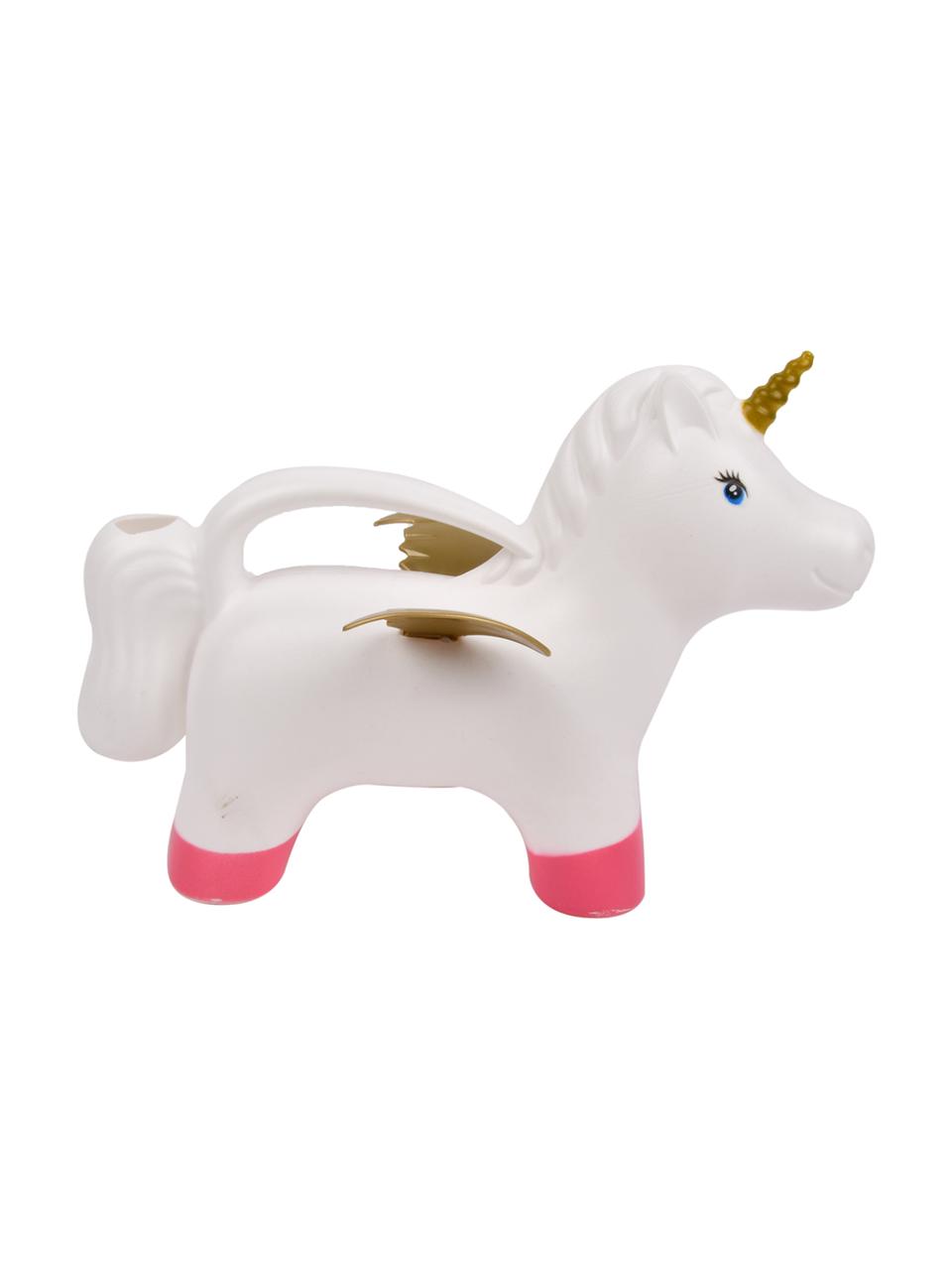 Konewka Einhorn, Tworzywo sztuczne, Biały, blady różowy, brązowy, D 33 x W 24 cm