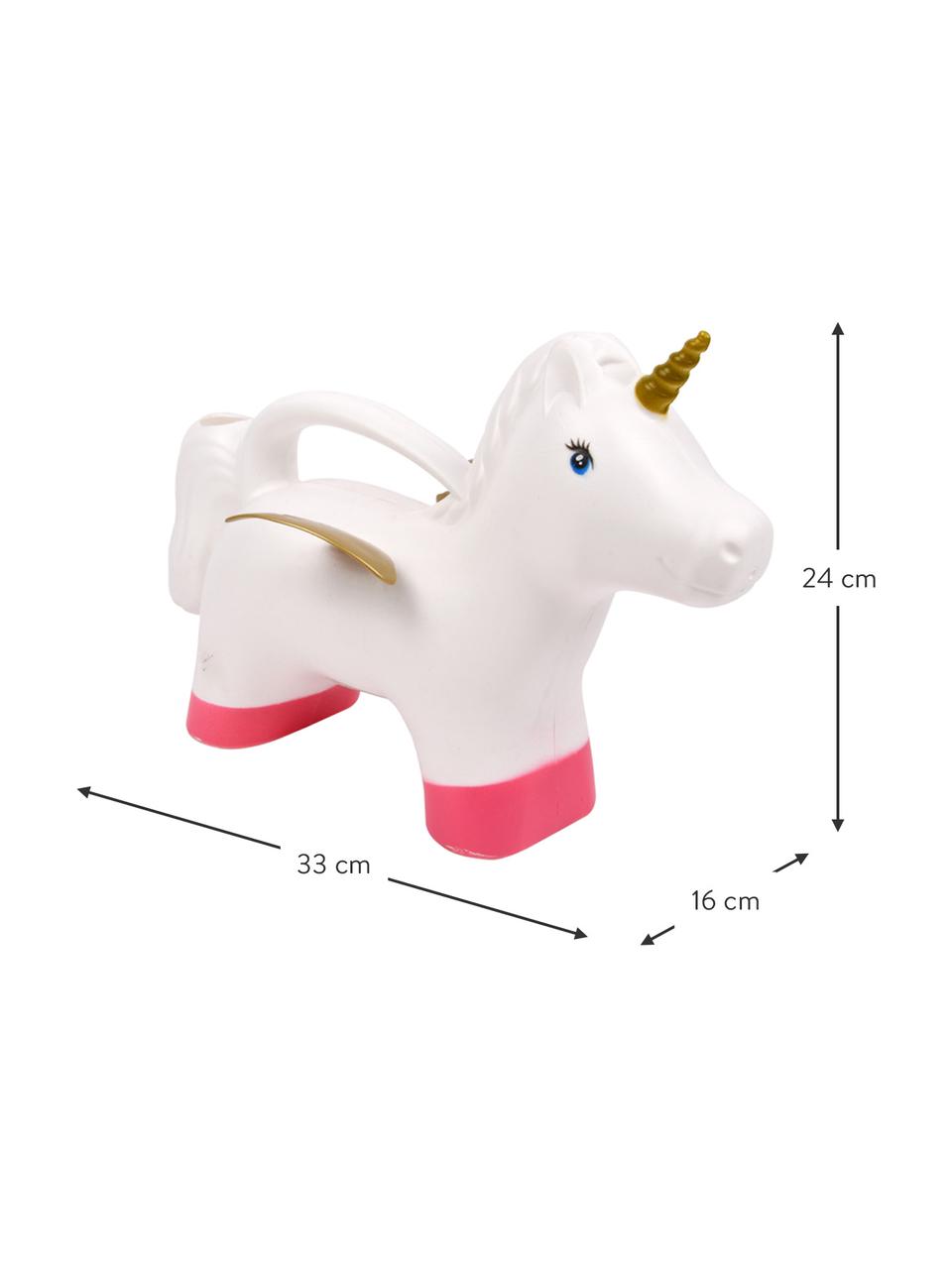 Arrosoir Einhorn, Plastique, Blanc, rose, brun, larg. 33 x haut. 24 cm