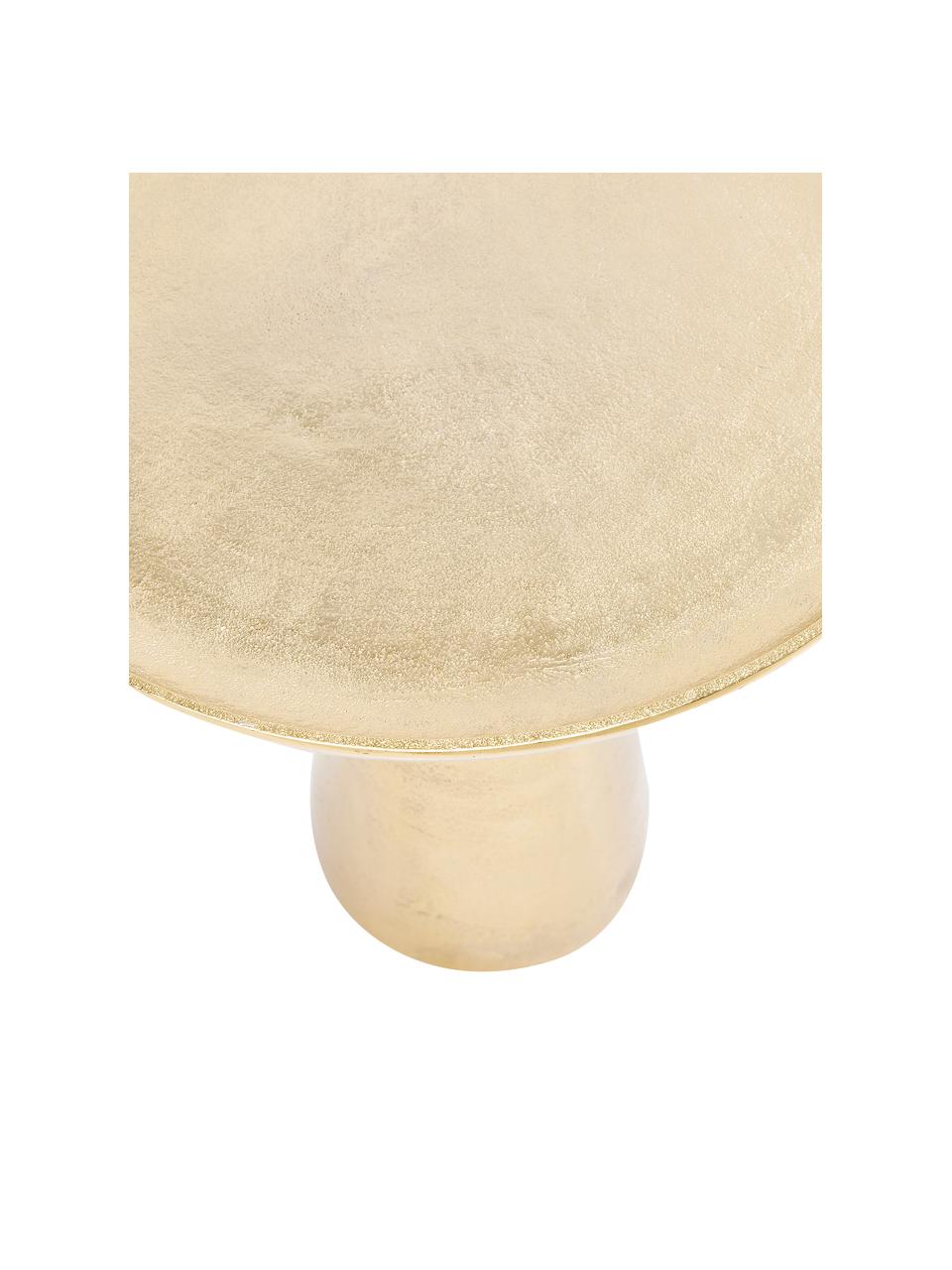 Table d'appoint ronde Uno, Aluminium, avec laiton enduit, Couleur laitonnée, Ø 45 x haut. 53 cm