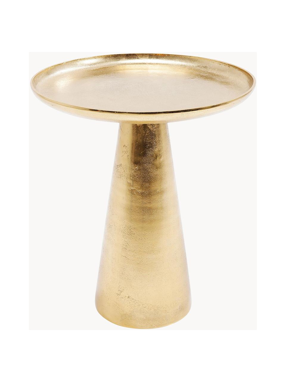Table d'appoint ronde Uno, Aluminium, avec laiton enduit, Couleur laitonnée, Ø 45 x haut. 53 cm