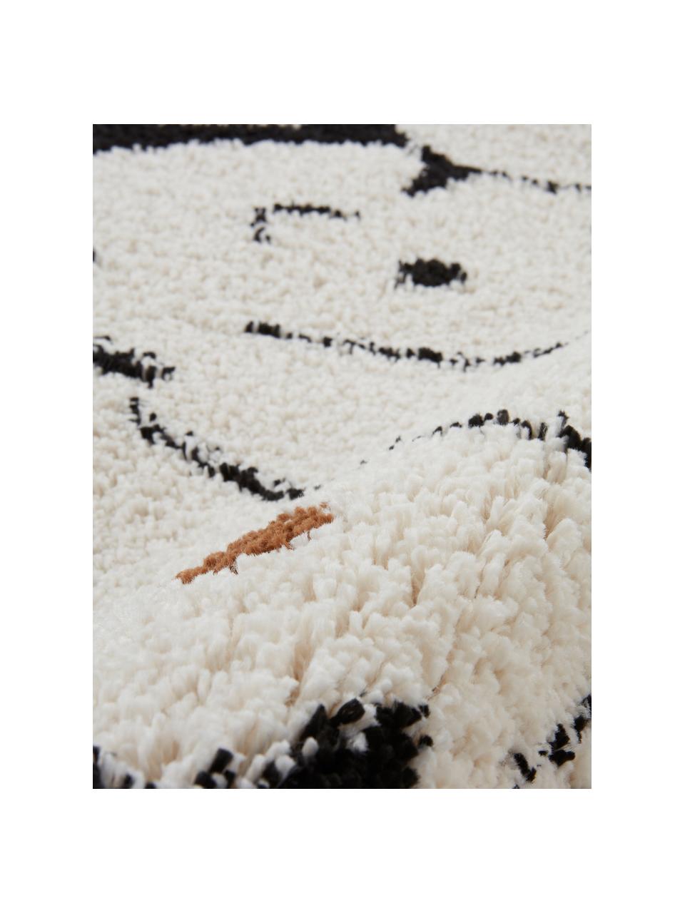 Runder Kinderteppich Isys mit Tigermotiv, 67 % Polypropylen, 28% Jute, 5 % Polyester, Hellbeige, Schwarz, Ø 120 cm (Größe S)